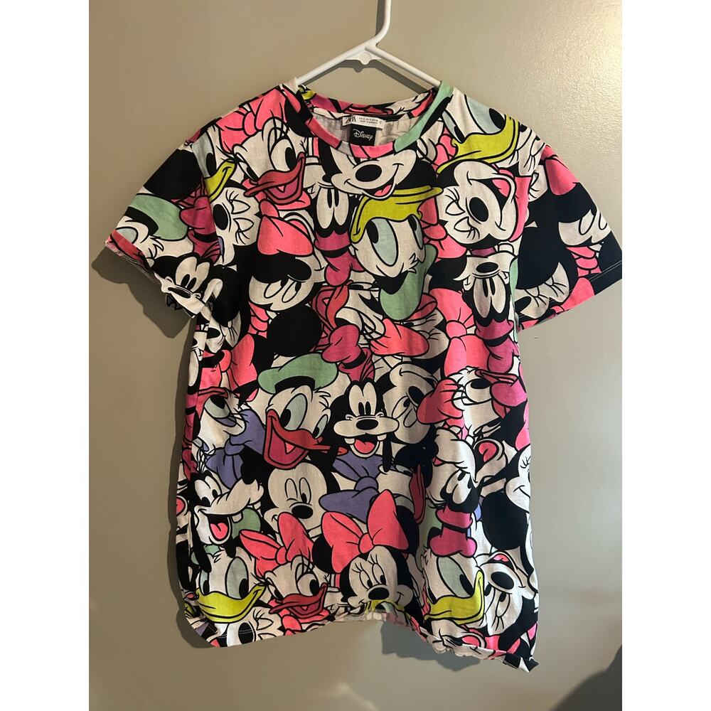 Zara Disney Mickey Mouse T-Shirt Dress, Size Small